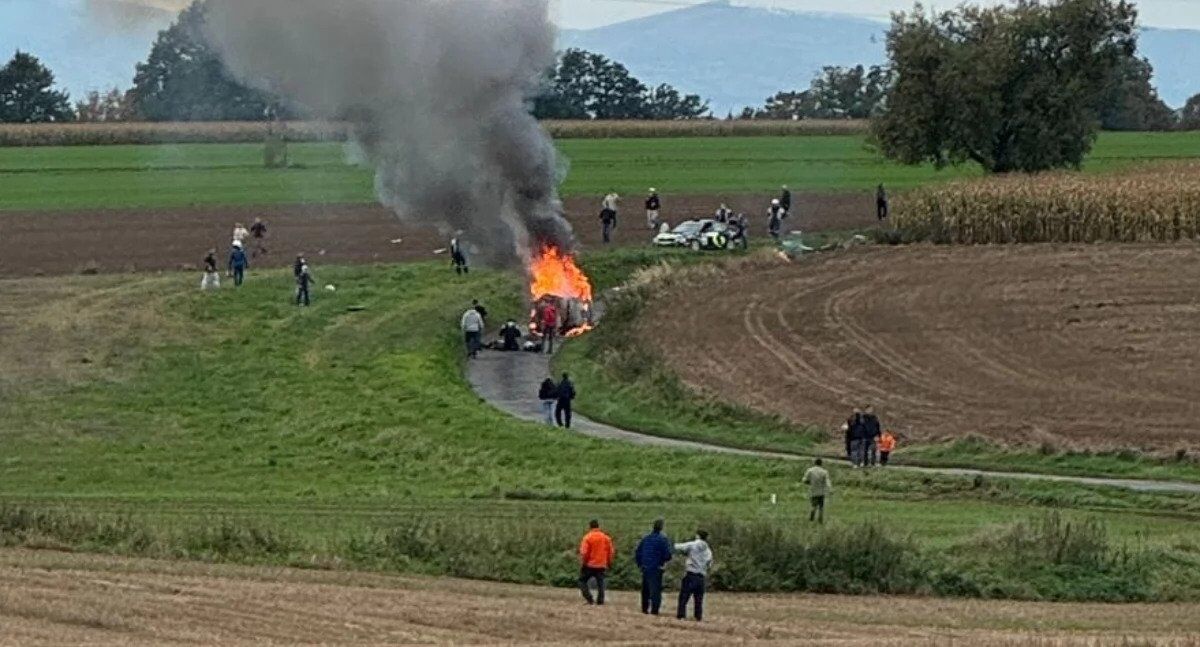 В Польше пилот-чемпион сгорел заживо во время аварии на ралли. Видео