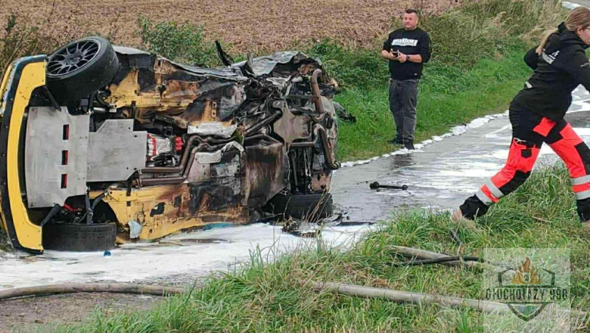 В Польше пилот-чемпион сгорел заживо во время аварии на ралли. Видео