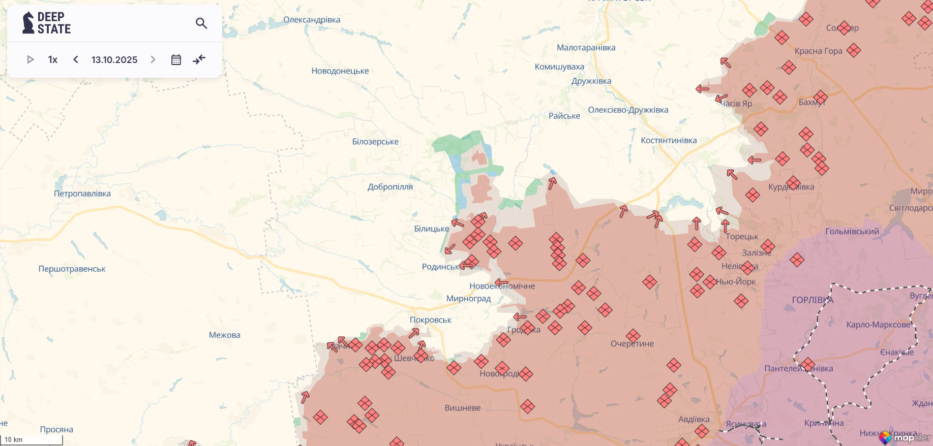 "Ворог намагається тиснути": Селезньов пояснив, що відбувається в районі Добропілля. Карта