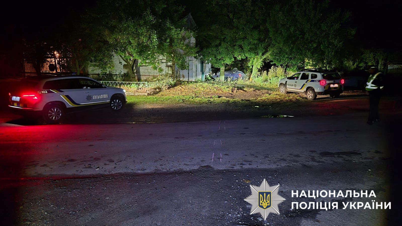 На Киевщине легковушка вылетела на обочину, "проскочила" между деревьев и перевернулась: есть пострадавшая. Подробности и фото