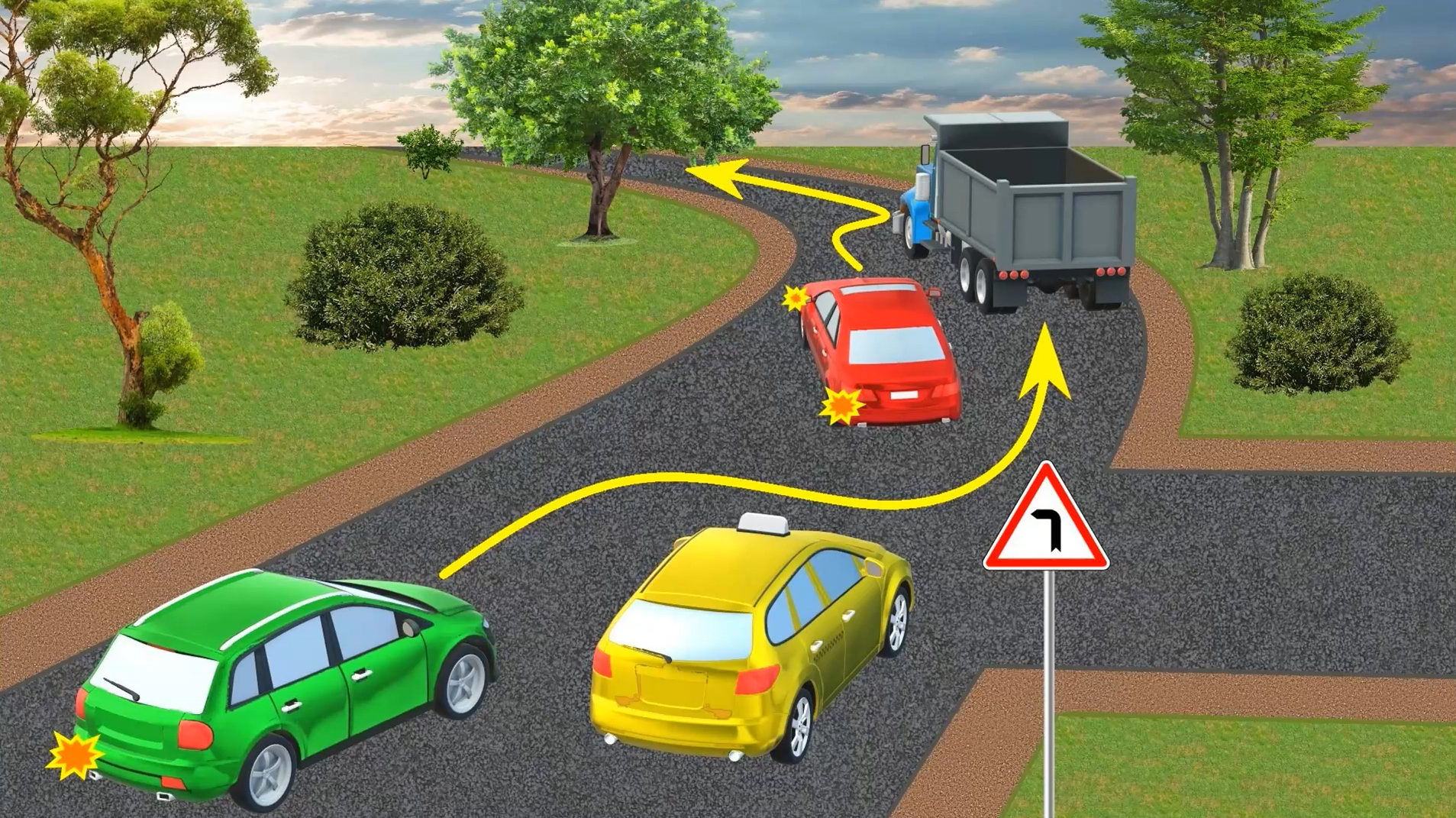 Хто з водіїв порушить правила? Тест на знання ПДР