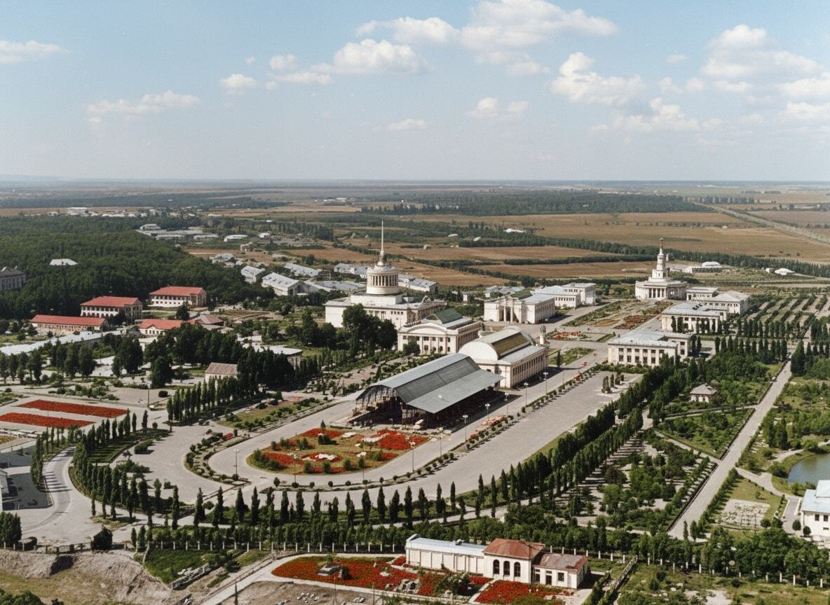 В сети показали, как выглядела ВДНХ в Киеве в 1958 году. Редкое панорамное фото