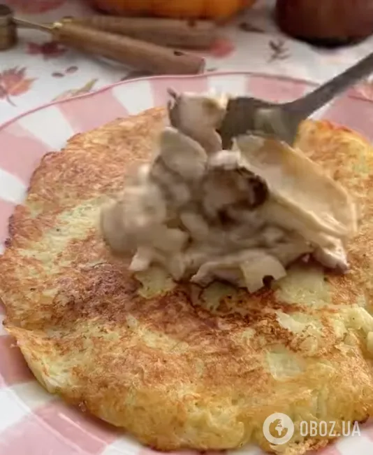 ''Панский'' дерун с белыми грибами: рецепт очень вкусного и сытного блюда