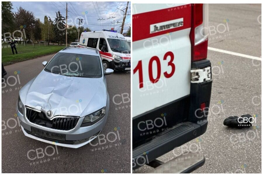 У Кривому Розі водій збив двох дітей на переході: 13-річний хлопчик помер у швидкій. Фото