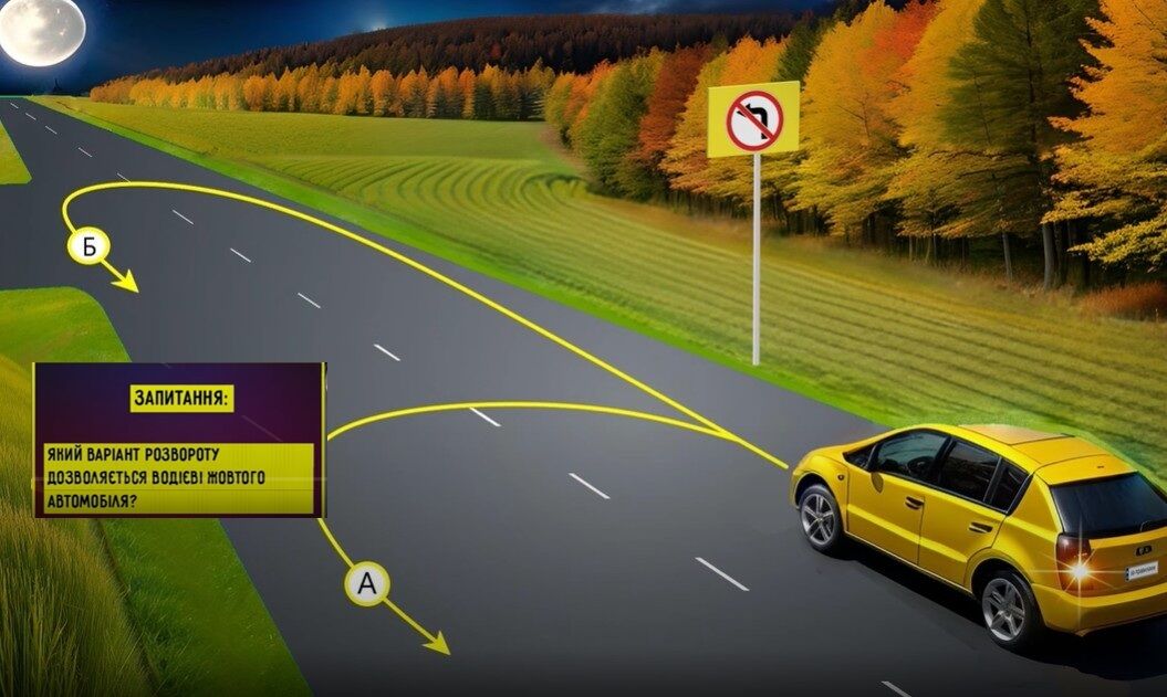 Какой разворот разрешен? Тест на знание ПДД