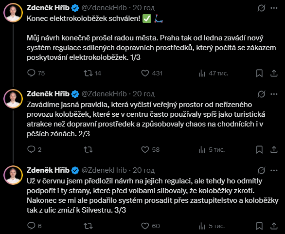 "Конец эры": в Праге решили запретить прокат электросамокатов