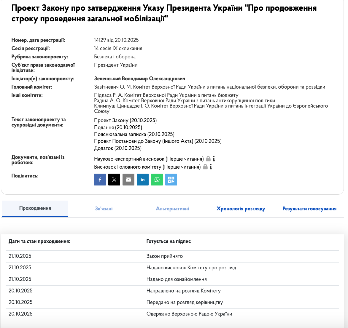 В Україні продовжили воєнний стан та загальну мобілізацію: названо терміни