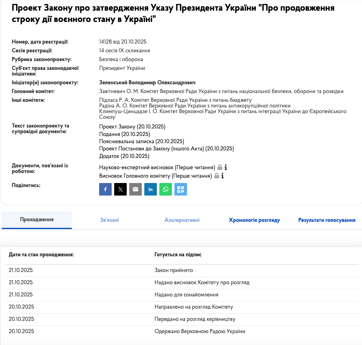 В Україні продовжили воєнний стан та загальну мобілізацію: названо терміни