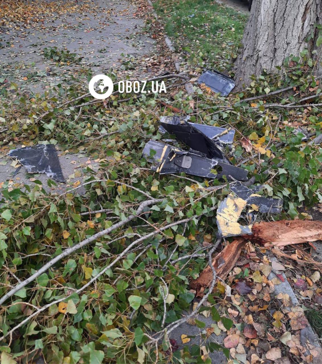 У Києві посеред дороги знайшли уламки збитого "Шахеда". Фото