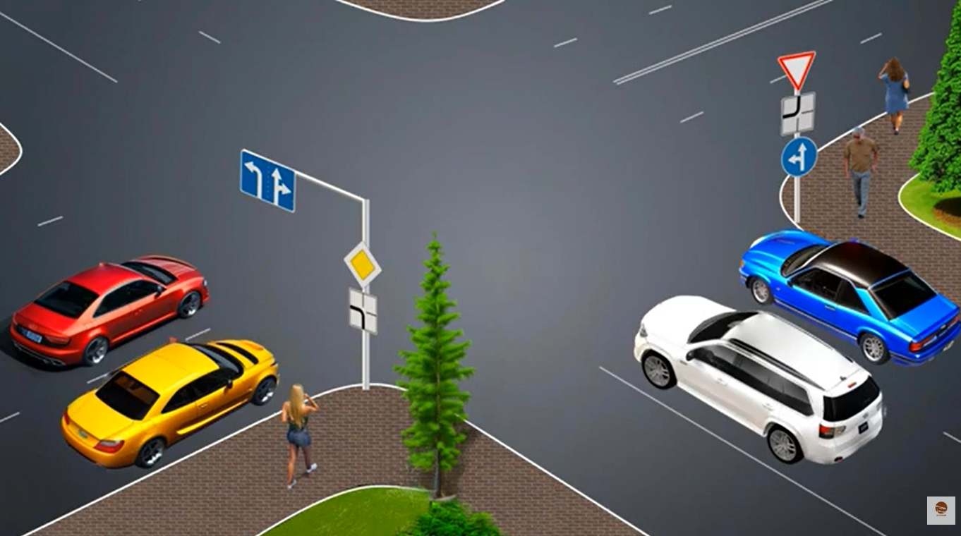 Кто может проехать только в одном направлении? Тест на знание ПДД