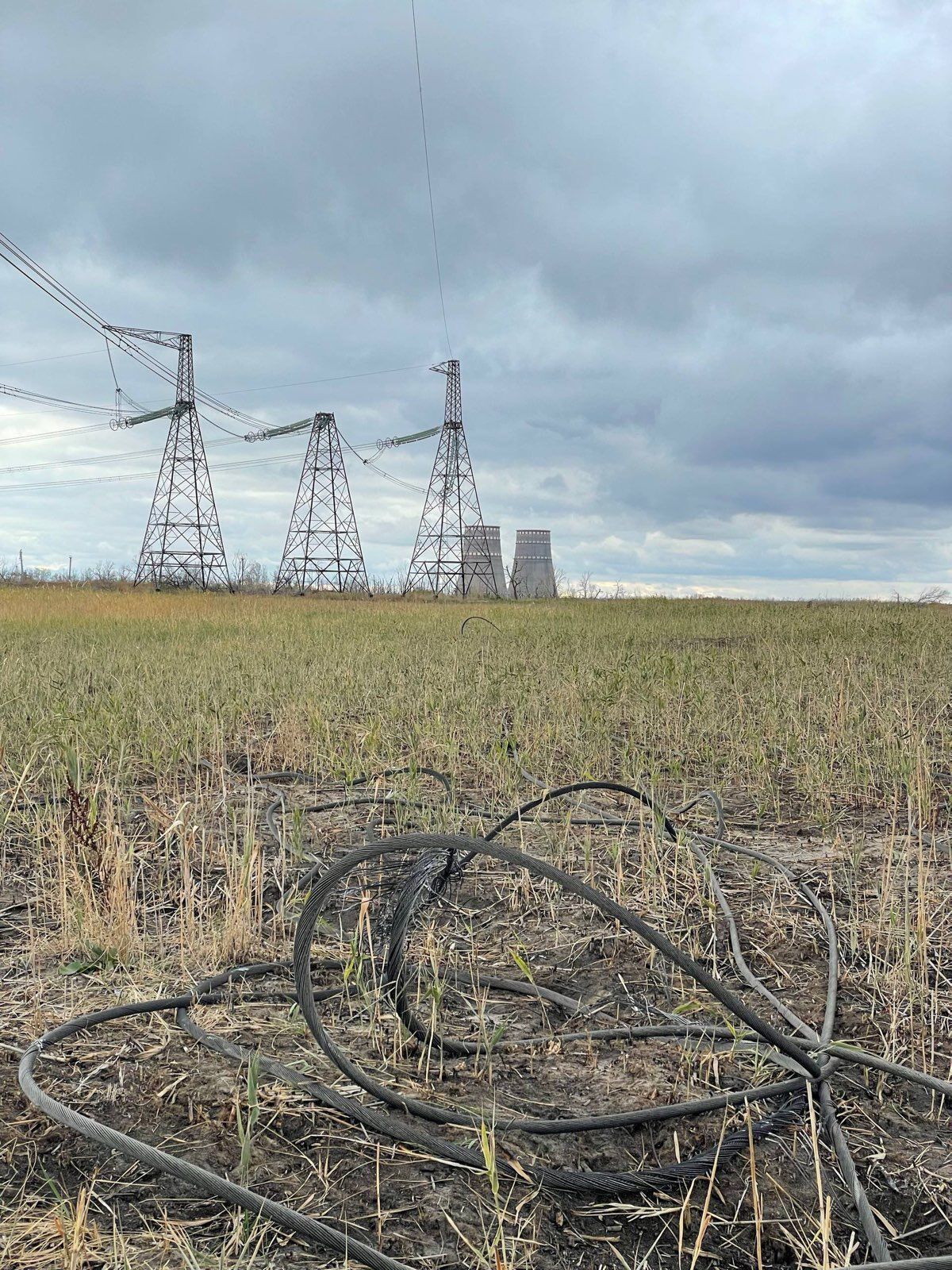 Пошкоджені лінії електропередачі