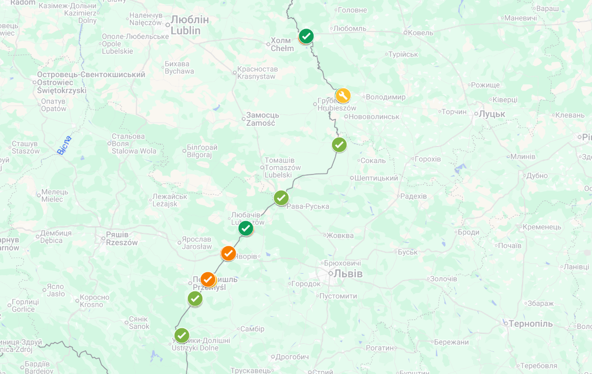 Ситуація з чергами на кордоні України та Польщі 24 жовтня
