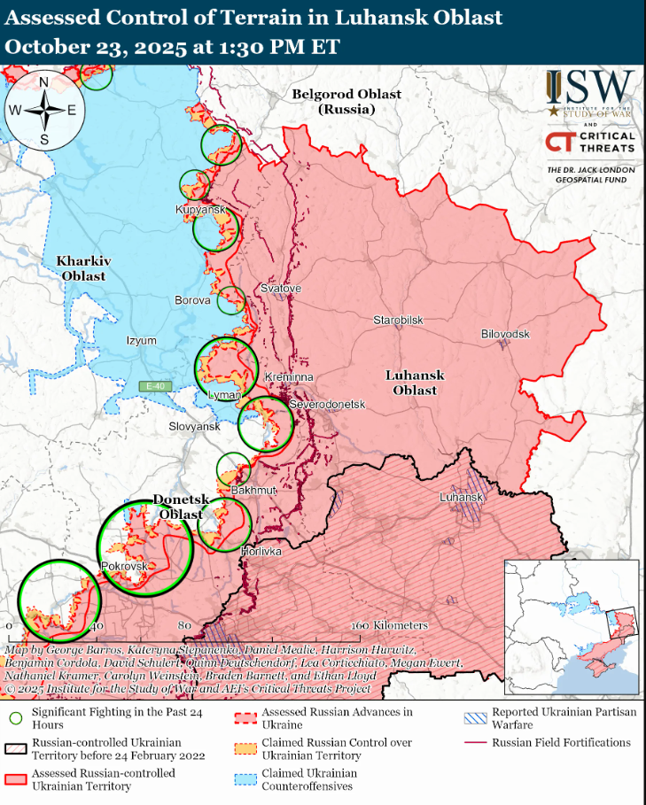 Російські війська збільшують частоту механізованих атак на сході та півдні України: в ISW оцінили ситуацію. Карта