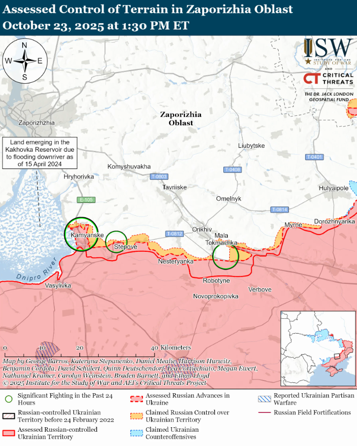 Російські війська збільшують частоту механізованих атак на сході та півдні України: в ISW оцінили ситуацію. Карта