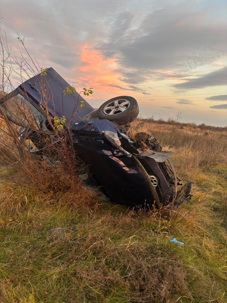 На Львовщине авто вылетело в кювет: пострадали два человека. Фото