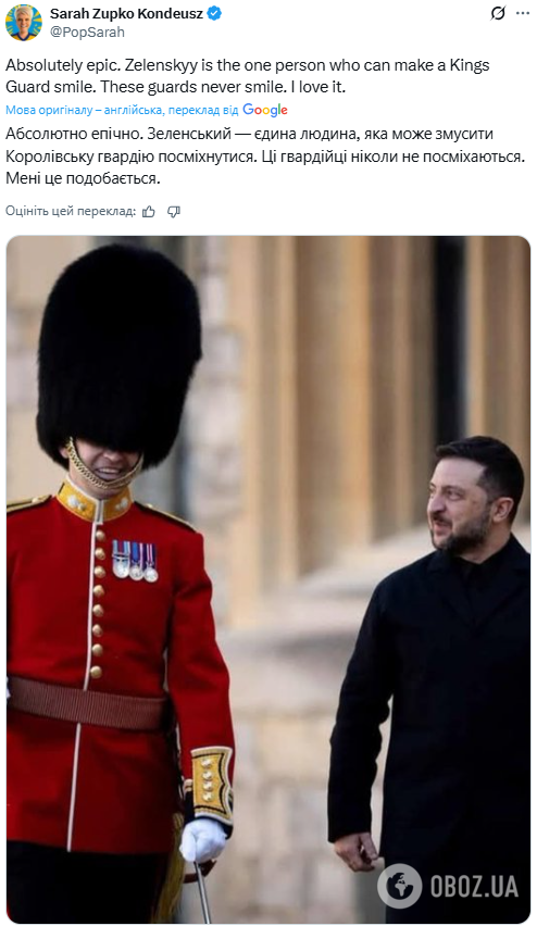"Абсолютно епічно": мережу розсмішило те, що сталось із Зеленським під час зустрічі з майором королівської варти в Лондоні. Фото
