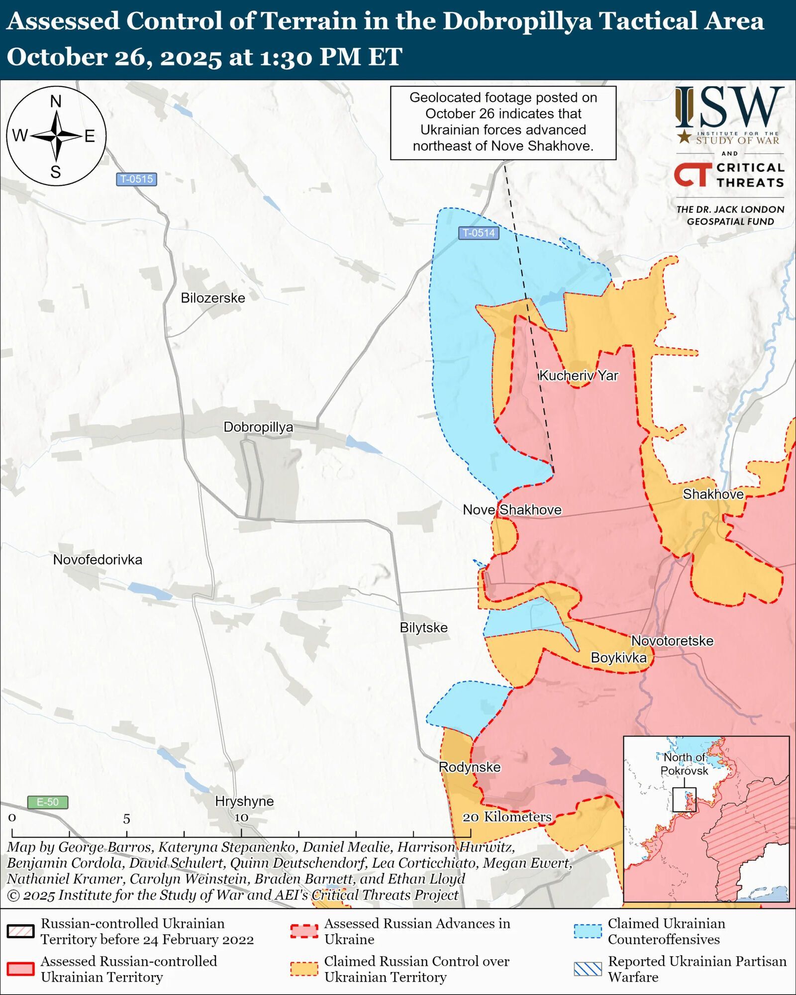 Українські війська просунулися в районі Добропілля, окупанти – біля Лимана та Сіверська: аналіз ISW
