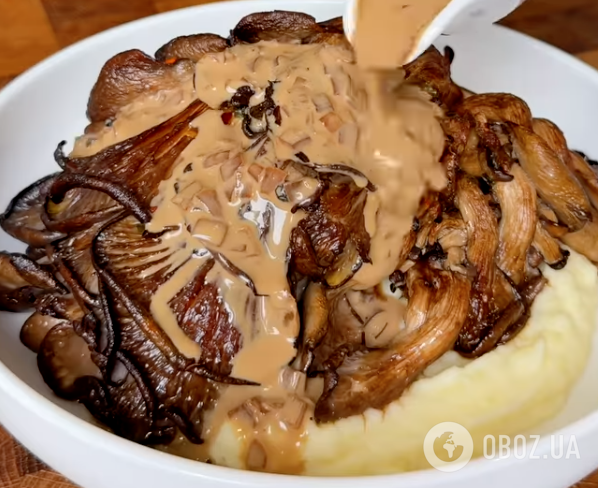 На вкус как мясо: запеченные грибы вешенки с вкусным соусом
