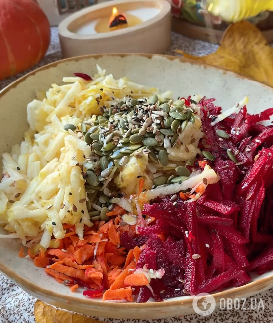 Салат "Вітамінна скарбниця": рецепт корисного осіннього салату за 5 хвилин