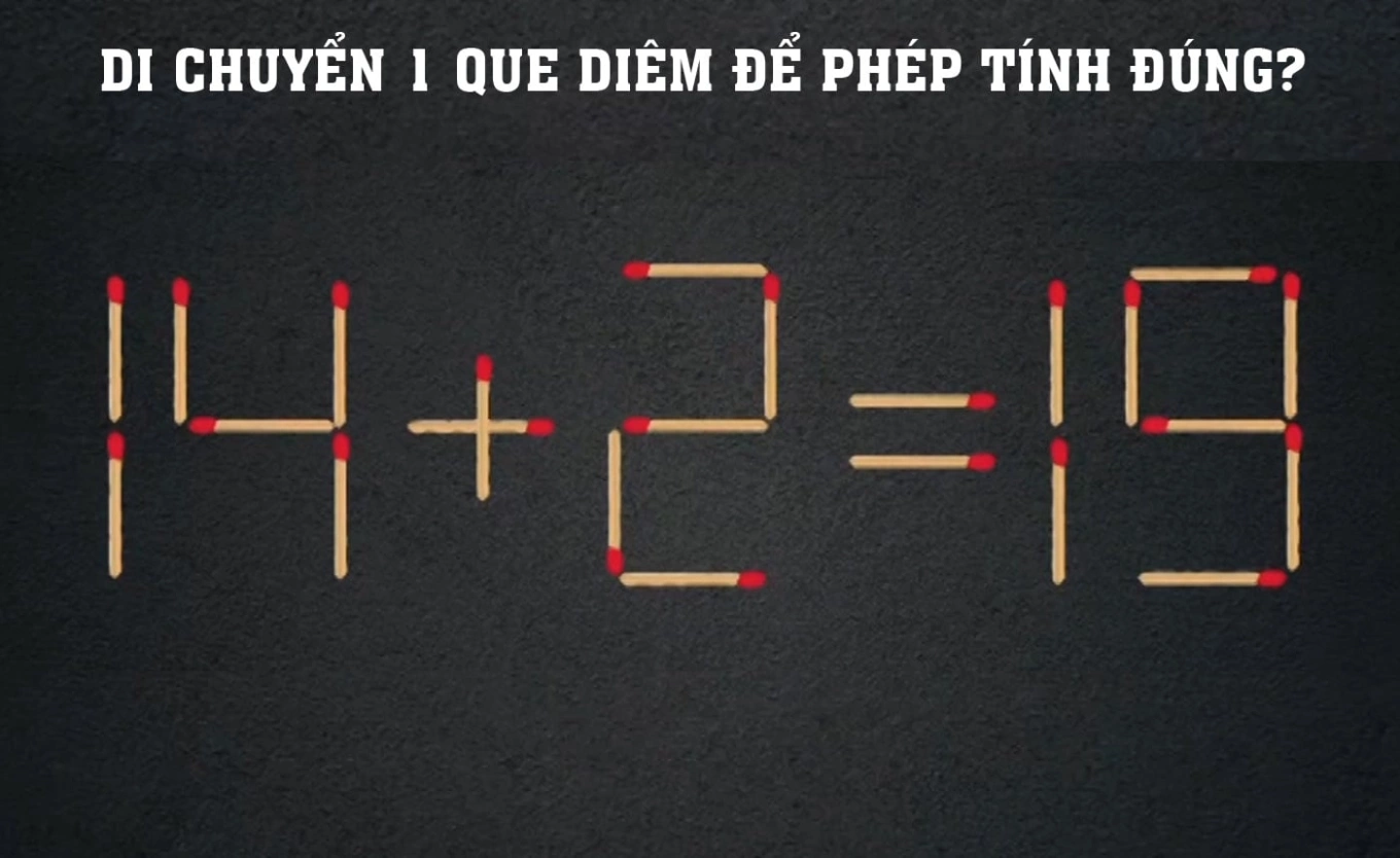 Переложите всего одну спичку: хитрая головоломка