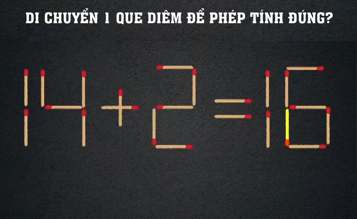 Переложите всего одну спичку: хитрая головоломка