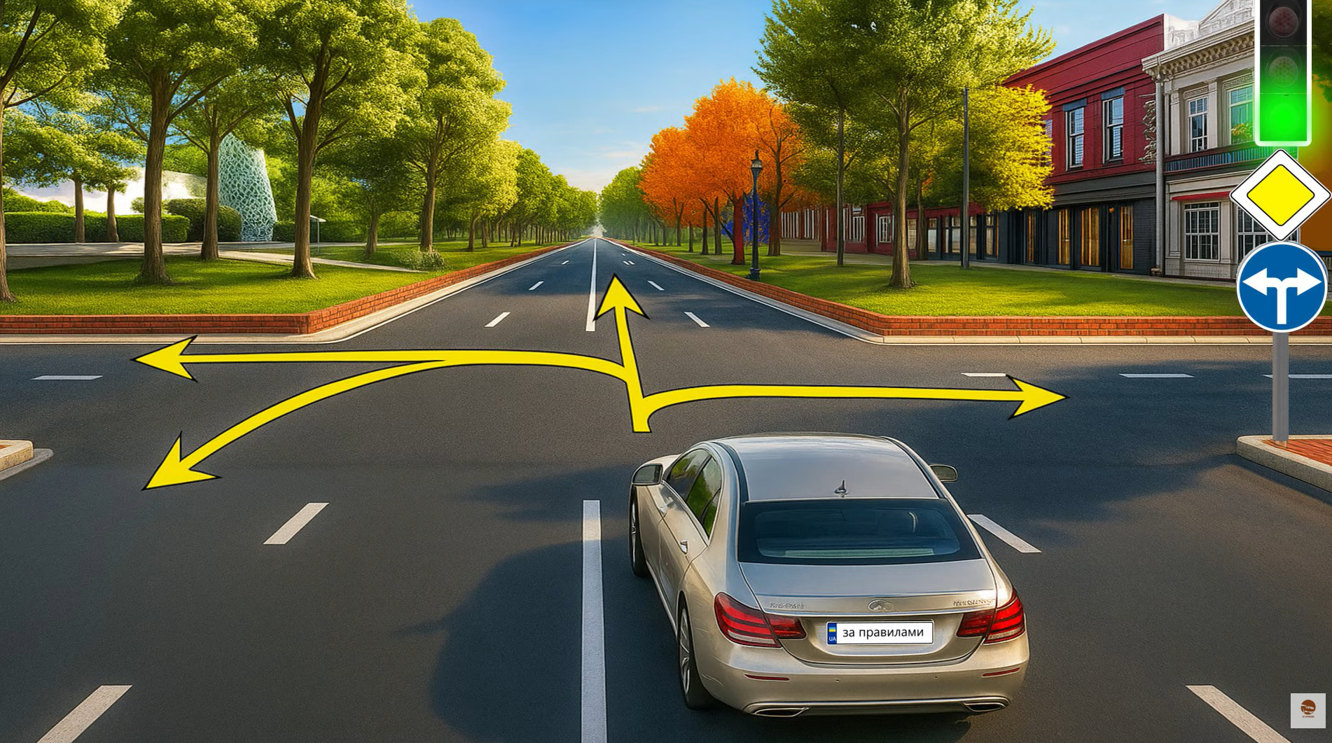 Куди дозволено проїхати? Тест на знання ПДР