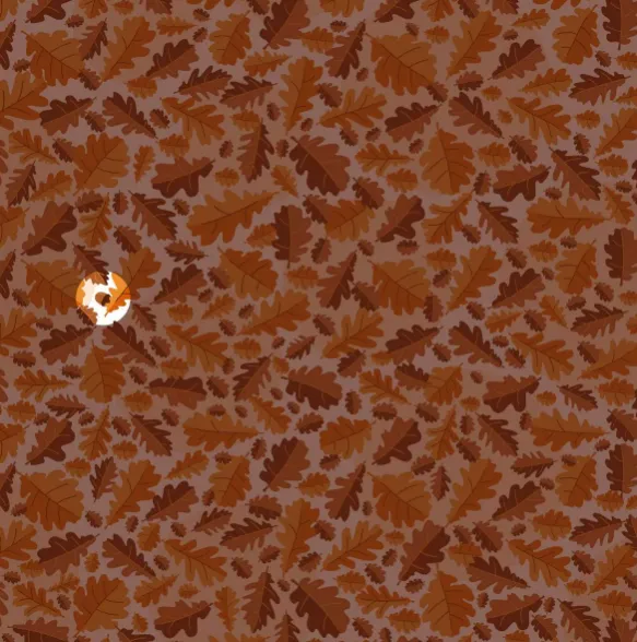 Найдите желудь: хитрая осенняя головоломка