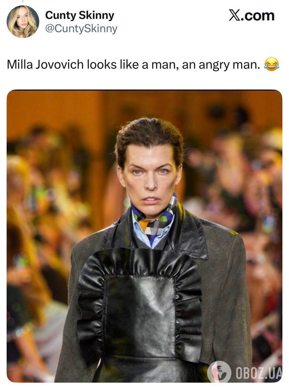 Невпізнанна Мілла Йовович на подіумі нажахала фанатів: чому мережа обговорює зовнішність актриси родом із України. Фото