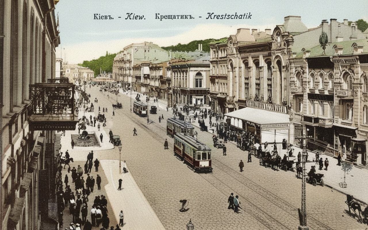 Узнать трудно: как выглядел Крещатик в Киеве в 1910-х годах. Фото