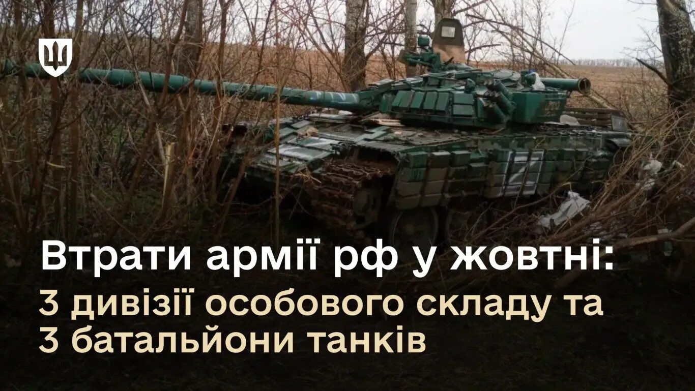Три батальйони танків і багато військових: у Міноборони розкрили втрати Росії у жовтні