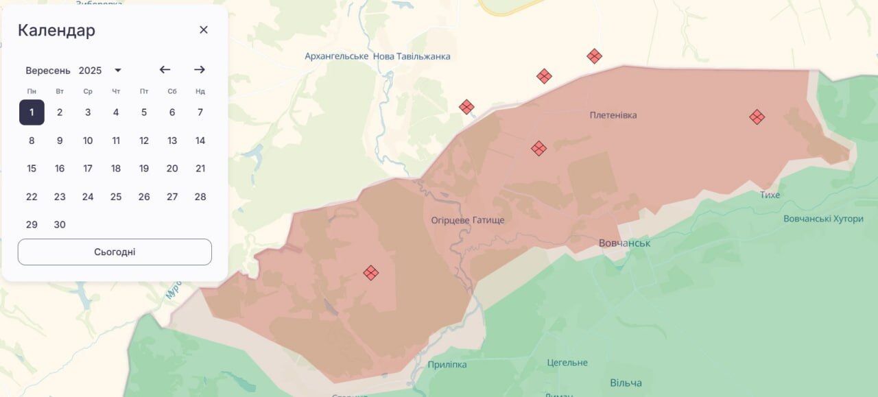 "Россия создает мифы о победе": ВСУ опровергли заявление врага о "продвижении" в Волчанске. Карта
