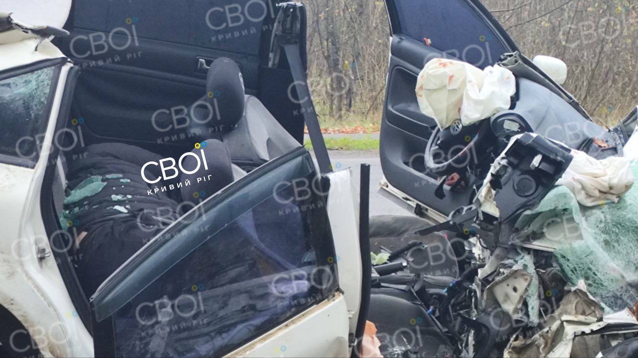 Авто влетело в дерево: в Кривом Роге в ДТП погиб человек, еще двое пострадали. Фото и видео