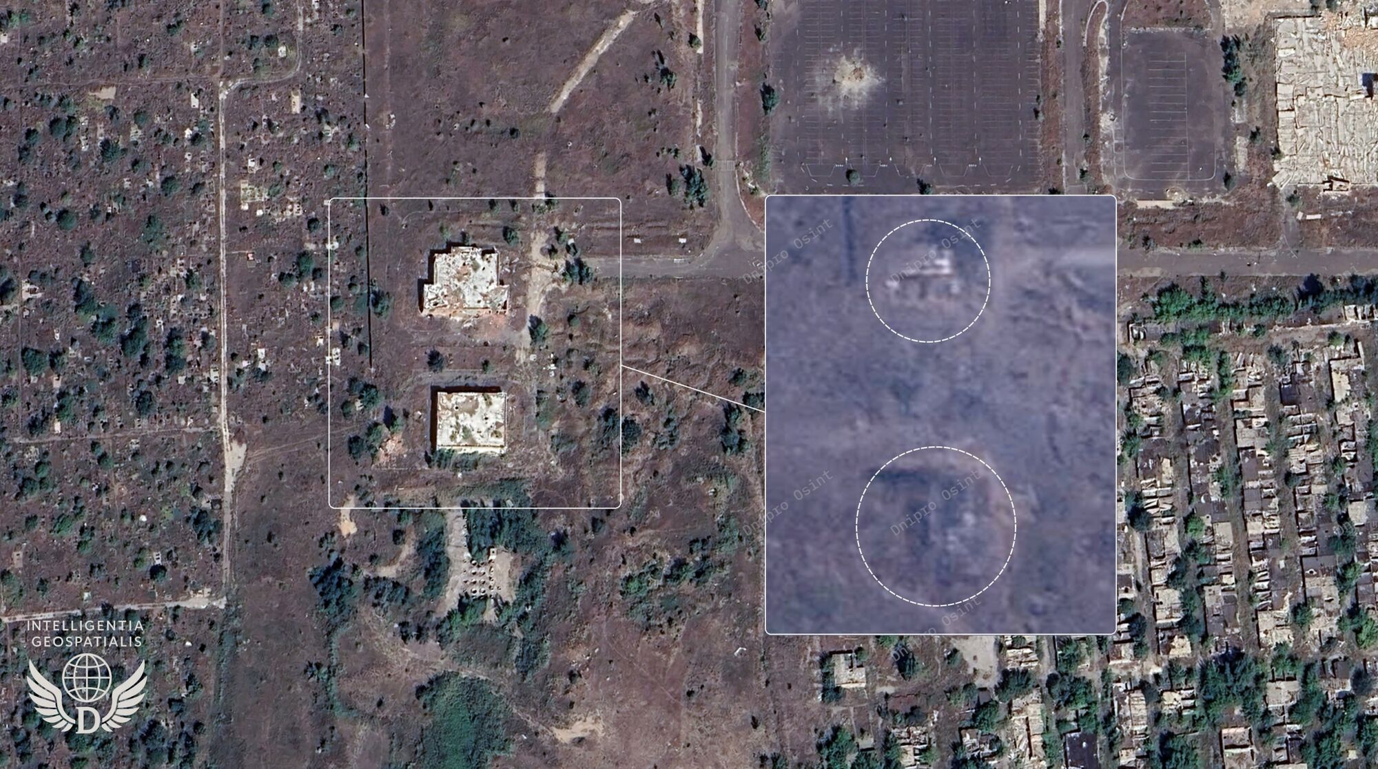 Удар по складу "Шахедов" в Донецке: обнародованы спутниковые снимки последствий попадания. Фото