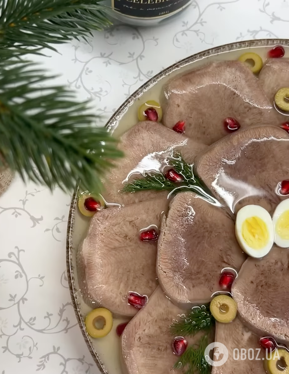 Як правильно приготувати заливний язик: рецепт страви для новорічного столу