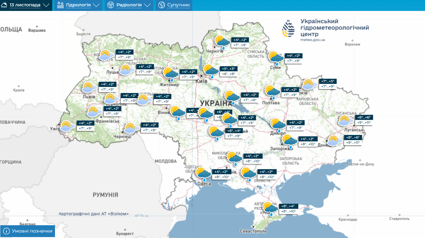 В Украину придет потепление, но ненадолго: синоптик дала прогноз. Карта