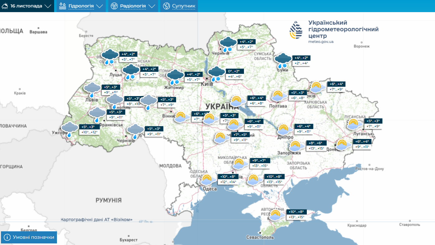 В Украину придет потепление, но ненадолго: синоптик дала прогноз. Карта