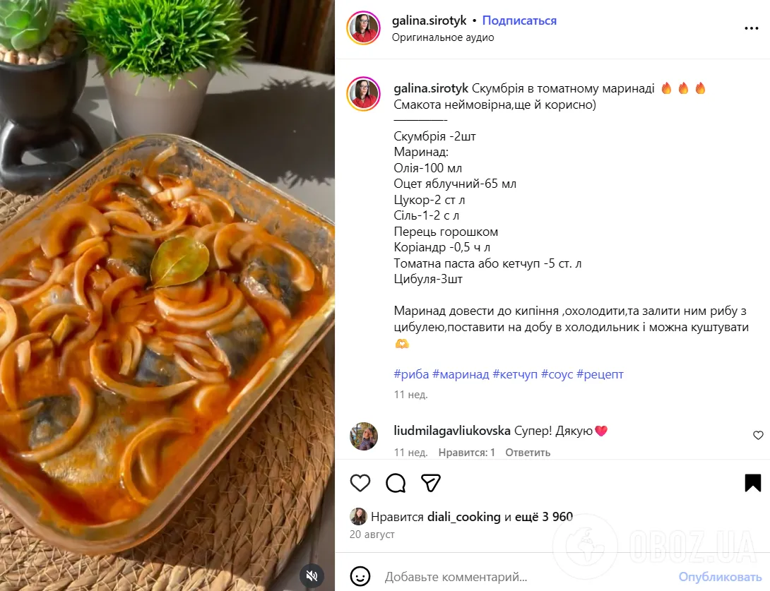 Самая вкусная скумбрия в томатном маринаде: делимся пошаговым рецептом