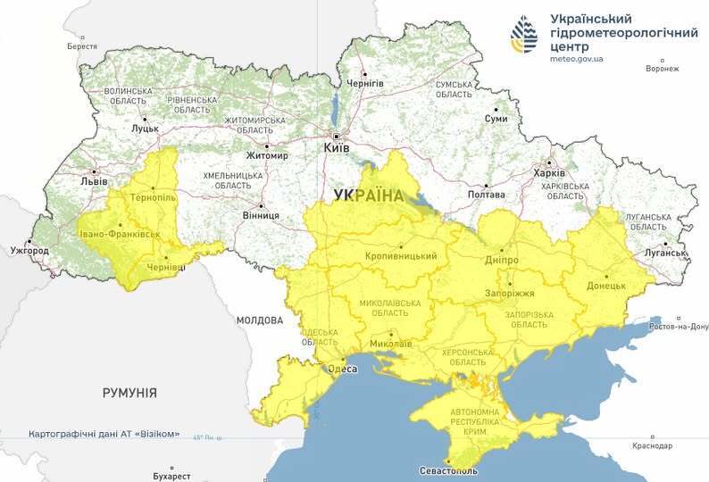 В Україну почне заходити тепла повітряна маса: синоптики сказали, як це вплине на погоду в п'ятницю. Карта