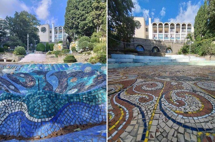 Оккупанты в Крыму снесли уникальный мозаичный комплекс на территории бывшего санатория "Мисхор". Фото