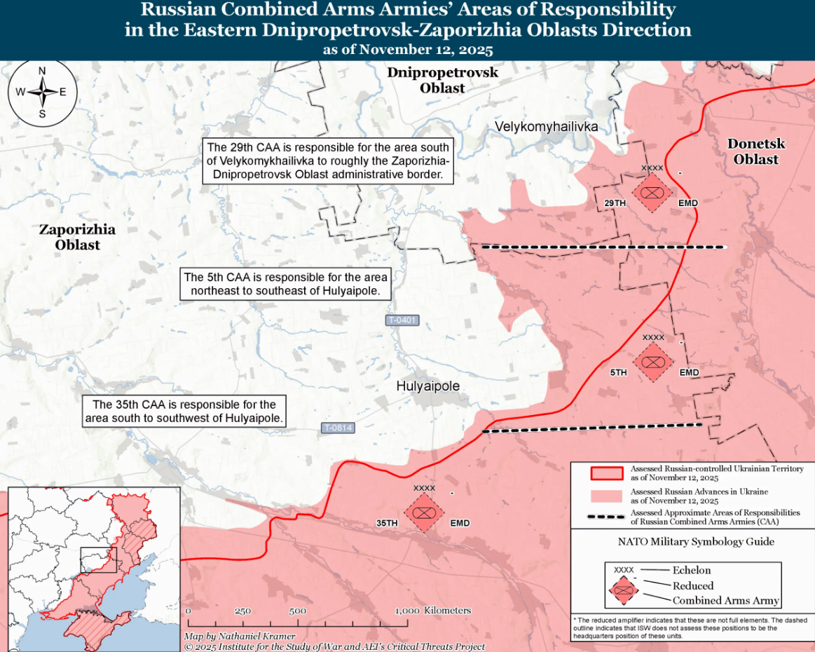 Російські війська, ймовірно, спробують ізолювати й оточити Гуляйполе: в ISW розкрили задум агресора. Карта