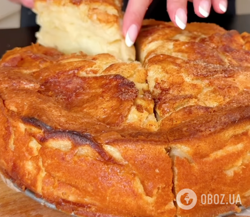 Практически без теста: вкусный яблочный пирог в котором 90% начинки