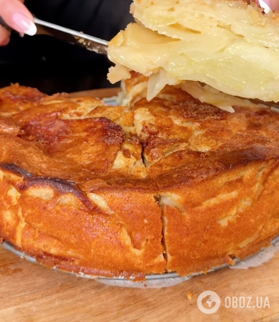 Практически без теста: вкусный яблочный пирог в котором 90% начинки