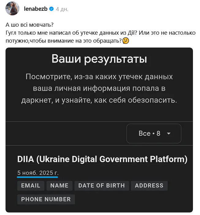 Які дані українців опинились в даркнеті