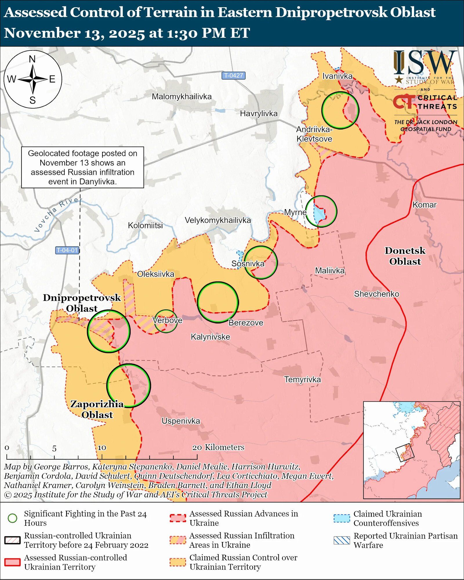 Российские войска продолжают наступление в районах Гуляйполя и Великомихайловки: в ISW оценили ситуацию. Карта