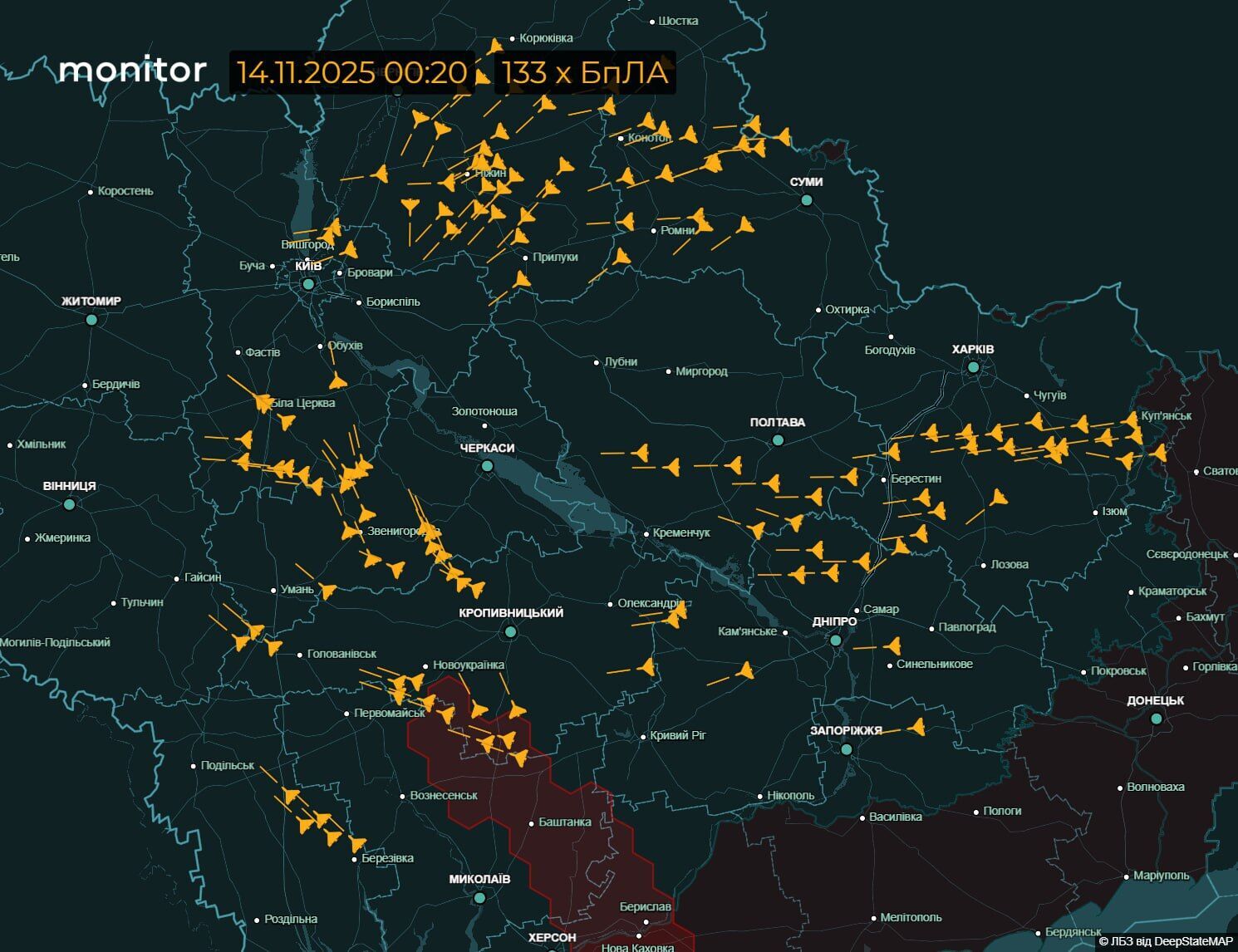 Росія запустила по Україні балістику, "Кинджали", "Калібри" і "Шахеди: прогриміли вибухи