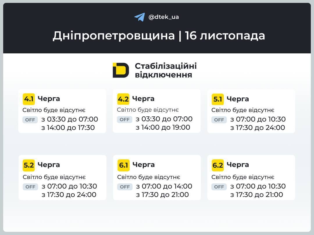 Свет будут отключать весь день: графики на 16 ноября