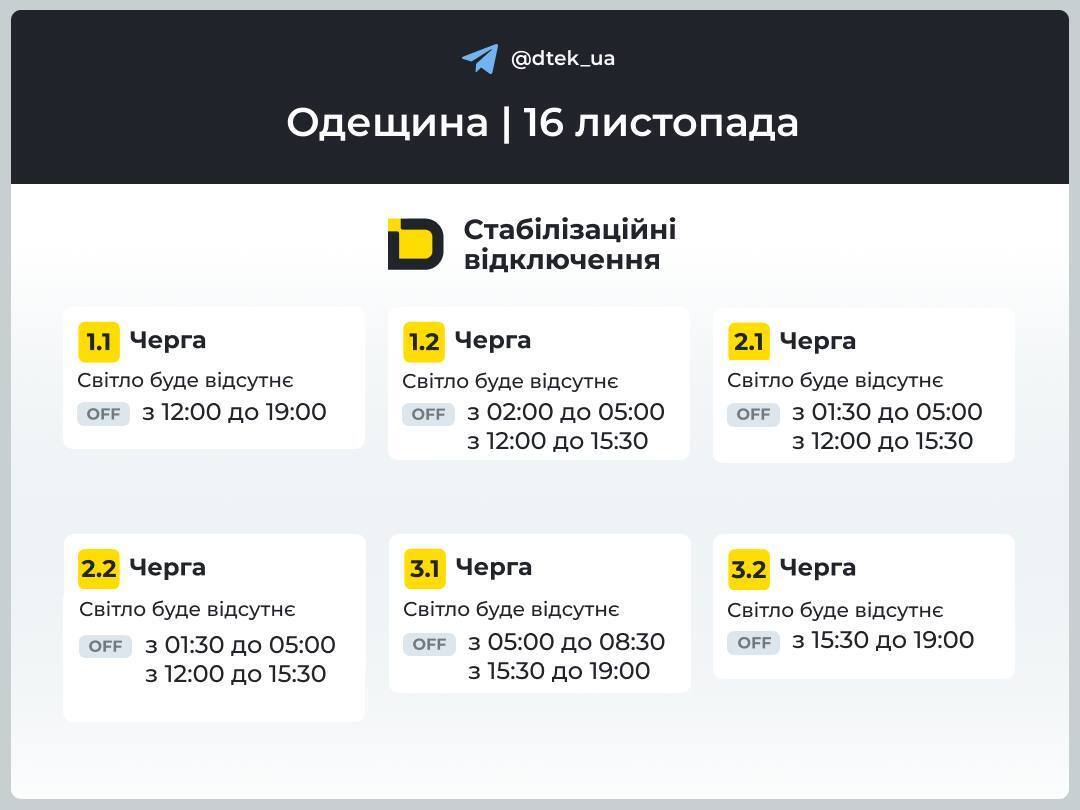 Свет будут отключать весь день: графики на 16 ноября