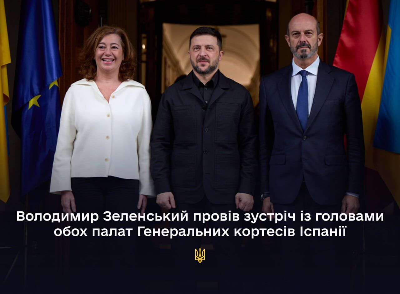 Ситуація на фронті, посилення ППО й енергетика: Зеленський прибув з візитом до Іспанії і провів низку зустрічей. Фото й відео