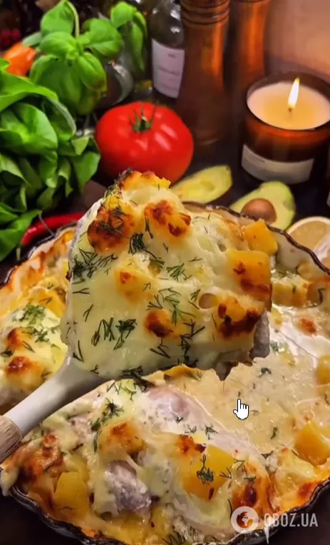 Сочная запеченная курица с сыром и ананасами: как приготовить вкусный ужин