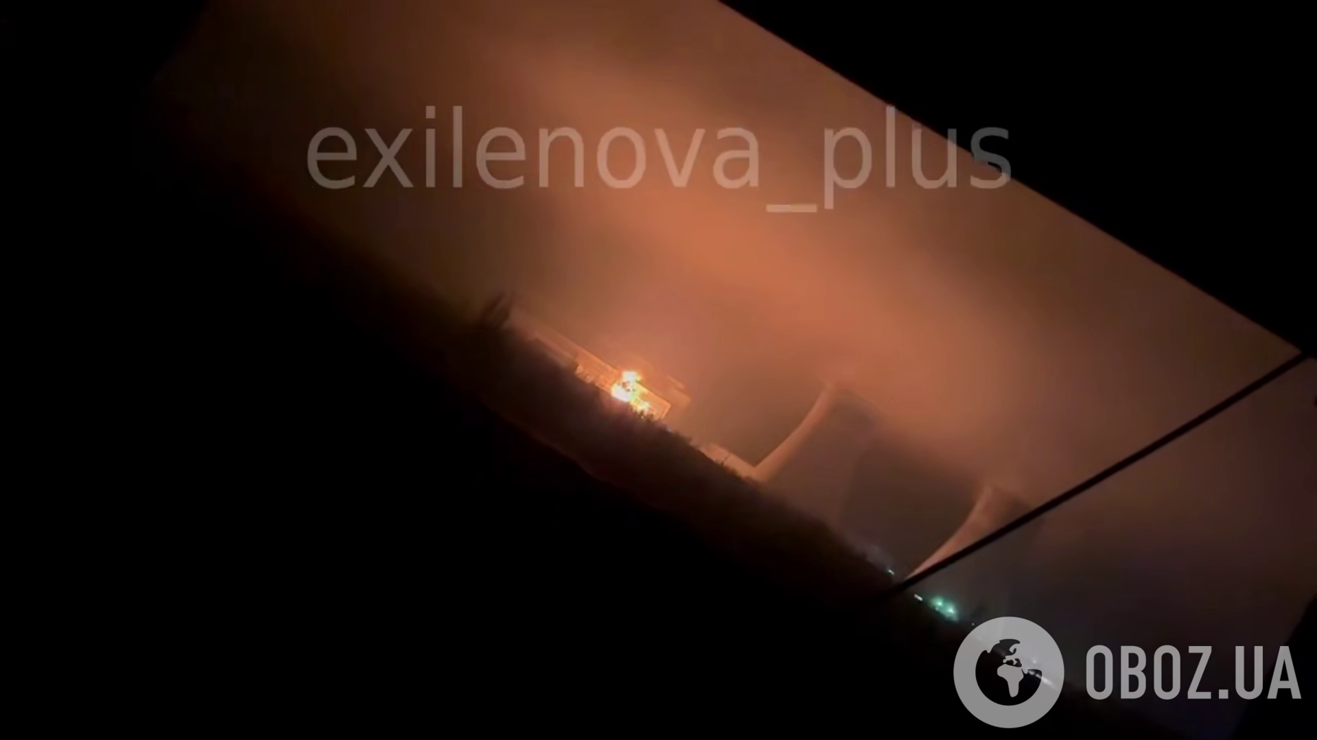 На окупованій Донеччині дрони атакували ТЕС, розгорілася пожежа: момент потрапив на відео